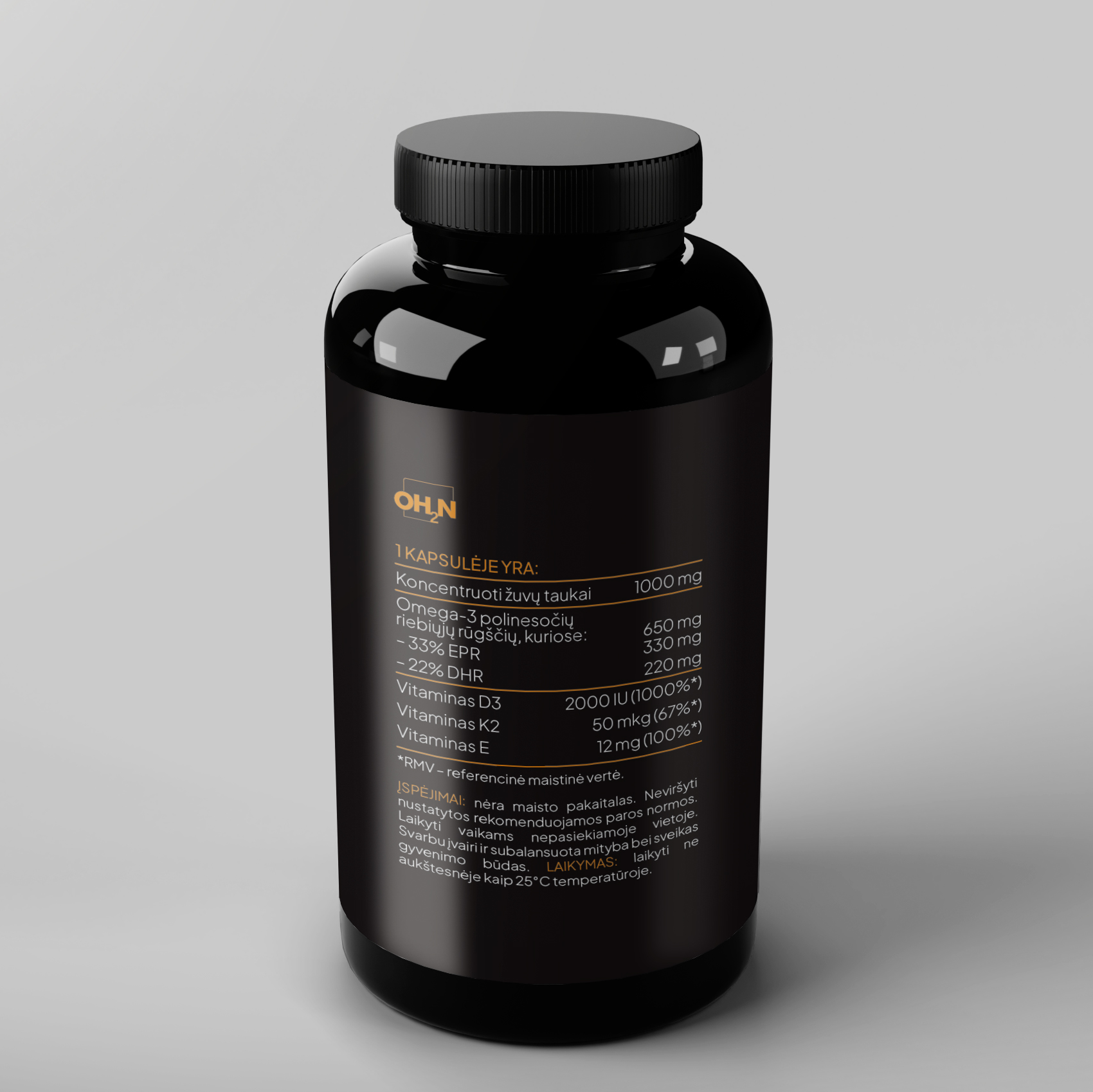 Omega-3 + D3, K2, E